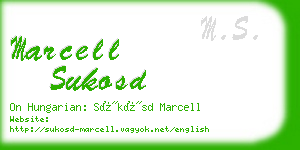 marcell sukosd business card